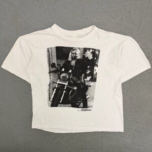 Vintage 80s Mallorca Rare Single Stitch Pin-Up Model Biker T Shirt Medium
